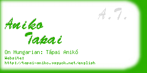 aniko tapai business card